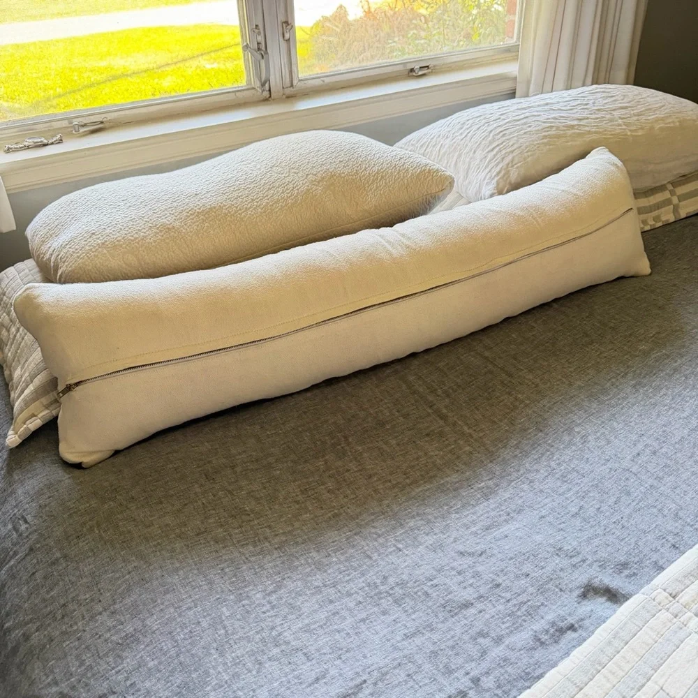 The Citizenry Nizado‎ 48” Lumbar Pillow Indigo Wool 12x48